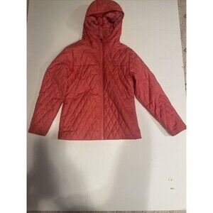 Columbia Girls M 10/12 Winter Jacket Coat Pink Puffer Hooded Nylon One Layer